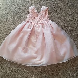 Girls pink beaded princess dress